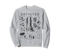 Revolver Sixgun Pistolet de poing vintage Sweatshirt