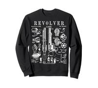 Revolver Sixgun Pistolet de poing vintage Sweatshirt
