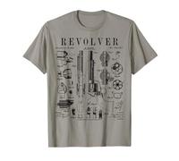 Revolver Sixgun Pistolet de poing vintage T-Shirt
