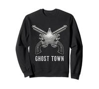 Revolvers Western Ghost Town Vintage Cowboy Outlaw Sweatshirt