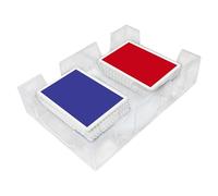 Revolving Porte-cartes - Plateau rotatif transparent pour jeux, double deck - Organisateur de cartes à jouer robuste pour , adultes, casinos, fête, poker, nuit, salle de jeux à domicile
