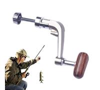 Revolving Reel Handle Grip - Universal Mechanical Crank, Aluminium Alloy Turning Arm, Strength Power Knob Attachment | Rustproof Metal Modification Piece, Small Medium Fishing Line Wheel Hardware Unit