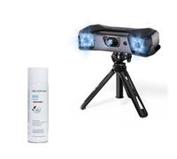 Revopoint MetroX Pro Scanner 3D & Spray de Numérisation 3D Pack, Scanner Manuel 30+15 Lasers Bleus Industriels, Précision 0,01mm, Prévisualisation Temps Réel, 4 Modes de Scan