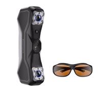 Revopoint MetroX Scanner 3D & Lunettes de Sécurité Laser Pack, Précision jusqu'à 0,01 mm, Laser Bleu, 4 Modes de Scan, Lumière Structurée à Champ Complet, Scan d'Objets Sombres