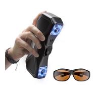 Revopoint MetroX Scanner 3D & Lunettes de Sécurité Laser Pack, Précision jusqu'à 0,01 mm, Laser Bleu, 4 Modes de Scan, Lumière Structurée à Champ Complet, Scan d'Objets Sombres, ADVANCED