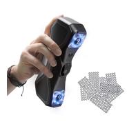 Revopoint MetroX Scanner 3D & Points de marquage 3D de 6,0 mm Pack, Précision jusqu'à 0,01 mm, Laser Bleu, 4 Modes de Scan, Lumière Structurée à Champ Complet, Scan d'Objets Sombres, ADVANCED