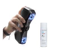 Revopoint MetroX Scanner 3D & Spray de Numérisation 3D Pack, Précision jusqu'à 0,01 mm, Laser Bleu, 4 Modes de Scan, Lumière Structurée à Champ Complet, Scan d'Objets Sombres, ADVANCED
