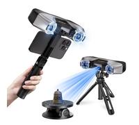 Revopoint MetroY Pro Scanner 3D pour impression 3D, 5 Modes de Scan, Précision jusqu'à 0,01mm, Scanner Portable à Laser Bleu Industriel 34+15+1, Champ Complet 62 Lignes, Prévisualisation en Temps Réel