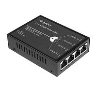 Revotech Gigabit 4 Port 60W Poe Extender, 1000 Mbps 1 sur 4 POE+ Répéteur avec 3 Mode, 60W 802.3bt Entrée, 802.3at Sortie 30W, 100m/250m POE Extension pour Le Dispositif POE (POE5004G-V2)