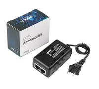 Revotech Injecteur PoE Gigabit 48 V, sortie PoE 48 V/0,5 A avec câble américain, IEEE 802.3af/at Passif PoE+ 10/100/1000 Mbps, distances jusqu'à 100 m, adaptateur PoE Plug and Play (POE4805-G)