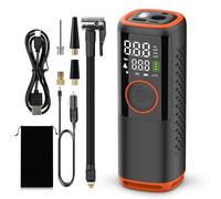 RevoteQ Compresseur d'air Portable 150 PSI gonfleur de pneus de Voiture gonfleur électrique sans Fil pour Voiture vélo Matelas et Balle Mini compresseur avec écran LED Rechargeable par USB