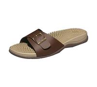 Revs - Tay - Sandales de massage et d'acupression pour homme, sangle unique, réglables, Marron 43EU