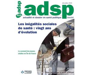 Revue Adsp : Les Inégalités Sociales De Santé : Vingt Ans D'évolution