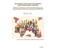 Revue Africaine des dynamiques contemporaines (RADYC) Vol. 3, varia - Jacques Temadjo Amadou Souleymanou - Bookelis - broché - Revue
