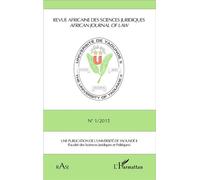 Collectif – Revue africaine des sciences juridiques n° 1/2015 – Édition 2015 – Broché
