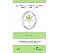 Revue Africaine Des Sciences Juridiques N° 2/2015