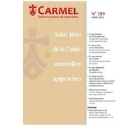 Revue Carmel N°189 Mars 2026 - Saint Jean De La Croix : Nouvelles Approches