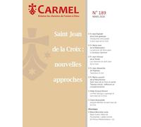 Revue Carmel n°189 Mars 2026: Saint Jean de La Croix : Nouvelles Approches