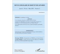 Revue congolaise de droit des affaires N° 5 Janvier février mars 2011 - Collectif - L'harmattan - broché - Revue