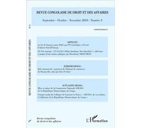 Revue congolaise de droit et des affaires N° 3 Septembre-octobre-novembre 2010 - numéro 3 - Collectif - L'harmattan - broché - Revue
