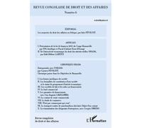 Revue congolaise de droit et des affaires n° 6 - Collectif - L'harmattan - broché - Revue