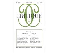 Revue Critique 195-196 Hommage à Georges Bataille