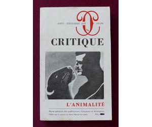 Revue Critique N.375 - Animalité