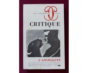 Revue Critique N.375 - Animalité
