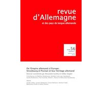 Revue d’Allemagne et des pays de langue allemande n°56-1/2024: De l’Empire allemand à l’Europe : Strasbourg, Poznań et leur héritage allemand