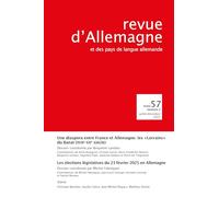 Revue d'Allemagne et des pays de langue allemande n°57-2/2025