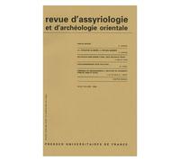 Revue D'assyriologie Et D'archéologie Orientale N° 97/2003
