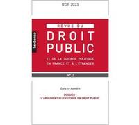 Revue de droit public et de la science politique en France et à l'étranger n°2-2023 Collectif (Auteur)