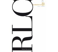 Revue de littérature comparée - N°1/2012 Janvier-mars 2012 - Pierre Brunel - Didier-Erudition - broché - Revue