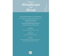Revue de métaphysique et de morale 2022-1 - Collectif - Puf - broché - Revue