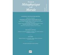 Revue de métaphysique et de morale 2024-1: CONSCIENCE. NOUVELLES RECHERCHES