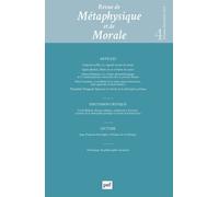 Revue de metaphysique et morale, 2024-4 - Collectif - Puf - broché - Revue