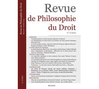 Revue de Philosophie du Droit 2/2024 - Pierre-Hugues Barré - Boleine - broché - Revue