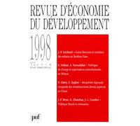 Revue d'économie du développement, 1998, numéro 2