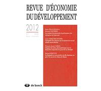 Revue d'economie du developpement 2012/1 mars