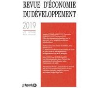 Revue d'économie du développement 2019/3 collectif (Auteur)