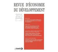 Revue d'économie du développement 2025, n°1