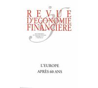 Revue D'économie Financière N° 125, 1er Trimestre 2017 - L'europe Après 60 Ans