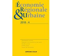 Revue D'économie Régionale Et Urbaine N° 4, 2018