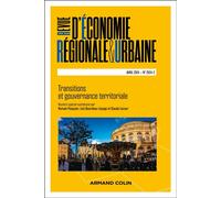 Revue d'économie régionale et urbaine Nº2/2024 Transitions et gouvernance territoriale - Collectif - Armand Colin - broché - Revue