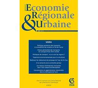 Revue d'économie régionale & urbaine (3/2009): 3/2009