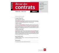 Revue des Contrats 01/2026