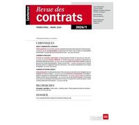 Revue des Contrats 01/2026 - Collectif - Lgdj - broché - Revue