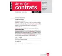 Revue des contrats 1-2023 Collectif (Auteur)