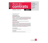 Revue des contrats 1-2023 - Collectif - Lgdj - broché - Revue