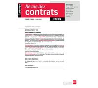 Revue des contrats 2-2023 - Collectif - Lgdj - broché - Revue